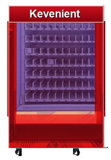 Red Kevenient collectables vending machine