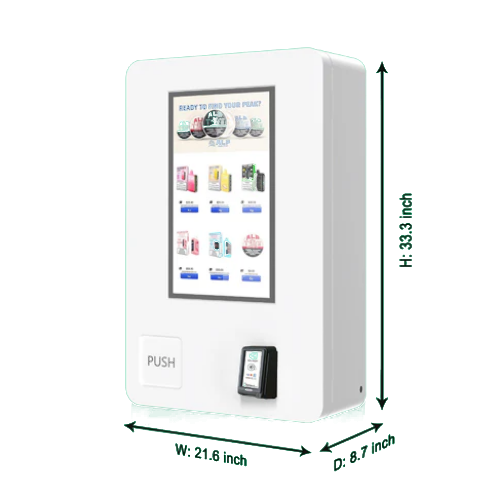 Slim wall-mounted vape vending machine